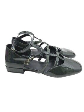 Seychelles Kissing Booth Strappy Oxford Woman's 8.5 Forest Green Patent Leather